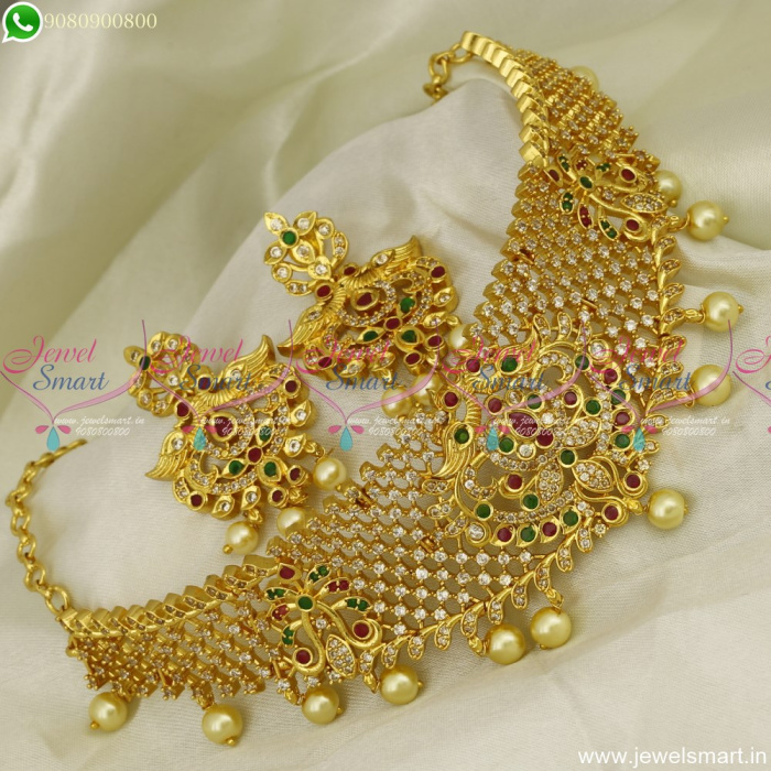 Mirror Choker Necklace Set - ACCDF1387 from saree.com