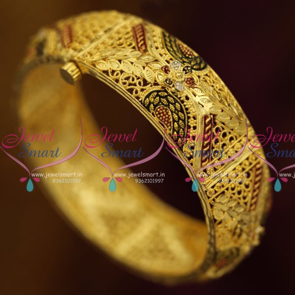 Gold bangle with screw design deals