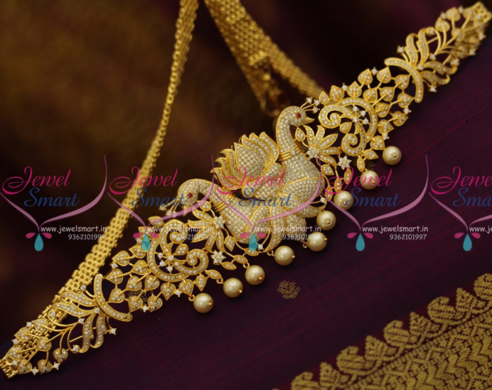 H8422 CZ Peacock Jewellery 41 Inches Oddiyanam Vaddanam Kamarpata Hip Chain  Online