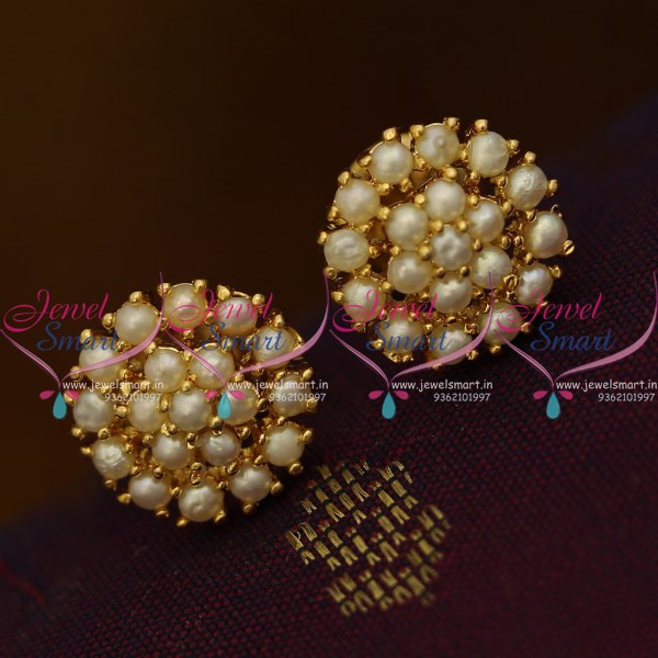 ER9506 Fresh Water Pearl Small Size Tops Earrings Gold Plated Buy