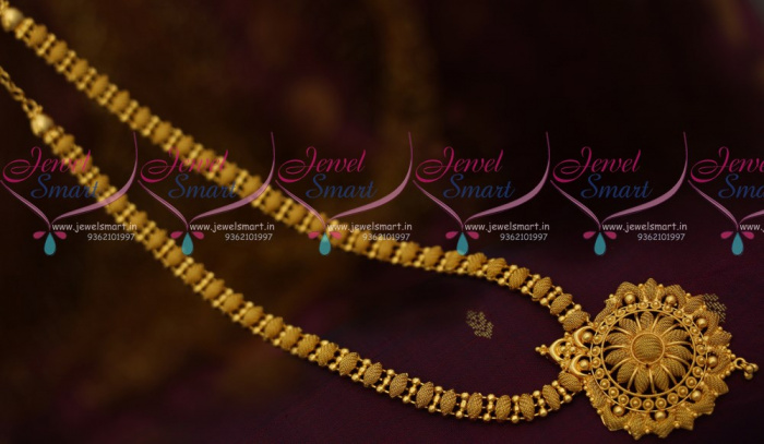 NL10605 Casual Wear South Indian Jewellery Set Fancy Haram Pendant