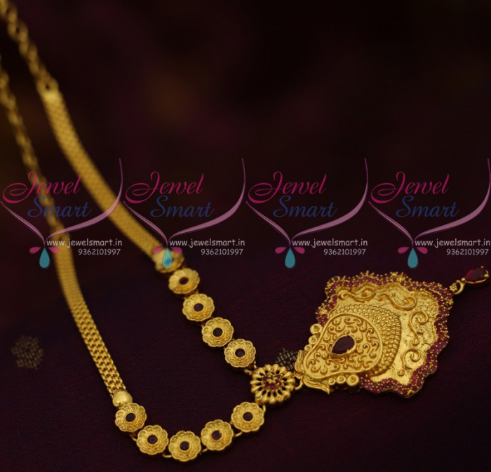 NL11151 AD Jewellery Ruby Stones Low Price Floral Design Casual Wear Necklace Online JewelSmart.in