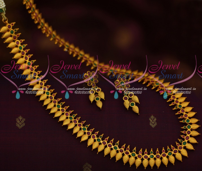 NL11704 Matte Gold Plated Stylish Fashion Jewellery South Indian