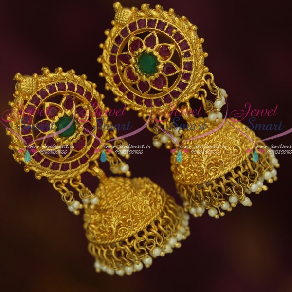 Round top heavy earrings