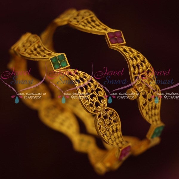 B12534 Matte Finish Jewellery Antique Screw Open Stylish Trendy Bangles Latest Design Shop Online JewelSmart.in