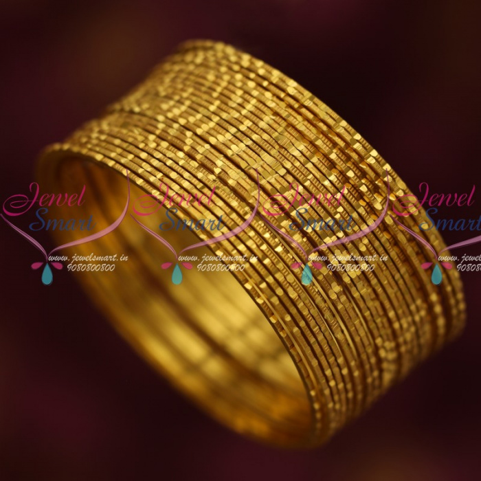 Thin gold bangles set on sale