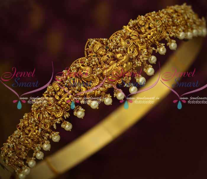 H14532 One Gram Gold Plated Temple Vaddanam Latest Traditional