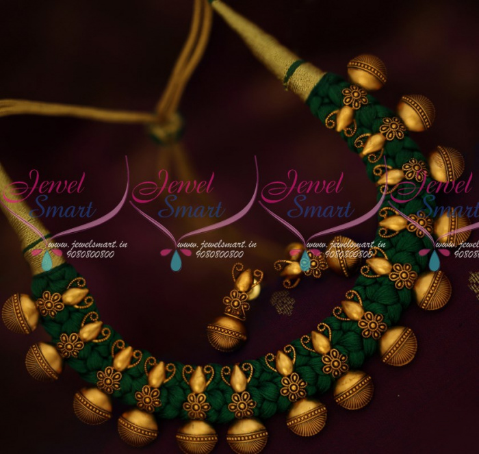 NL14926 Green Thread Fashion Jewellery Antique Reddish Pendant Designed Collections JewelSmart.in