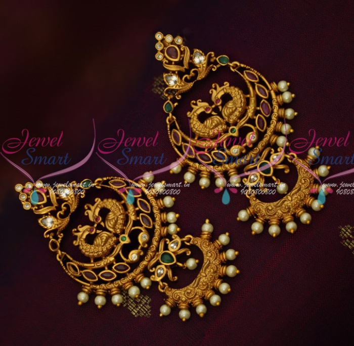 Peacock Inspired Punjabi Bali Earrings | FashionCrab.com
