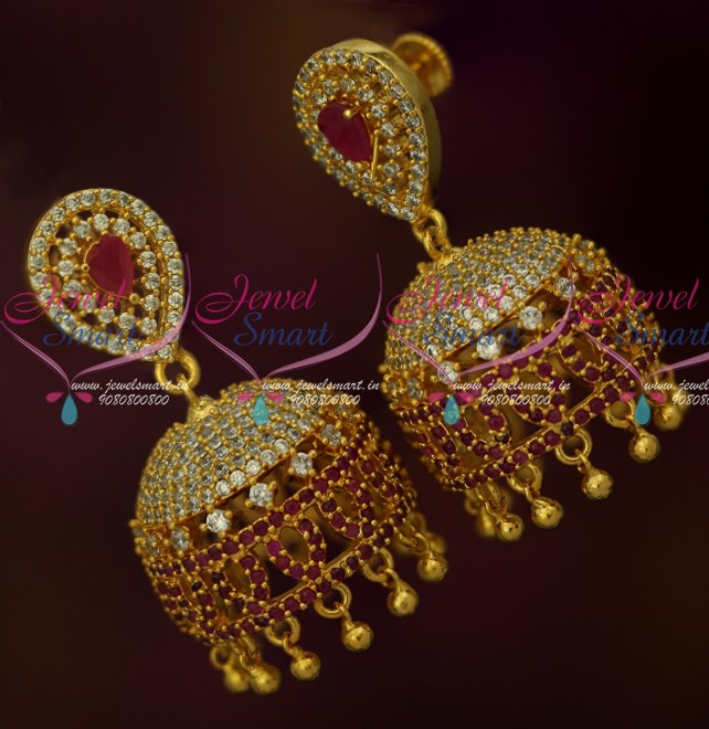 American diamond jhumkas hotsell online