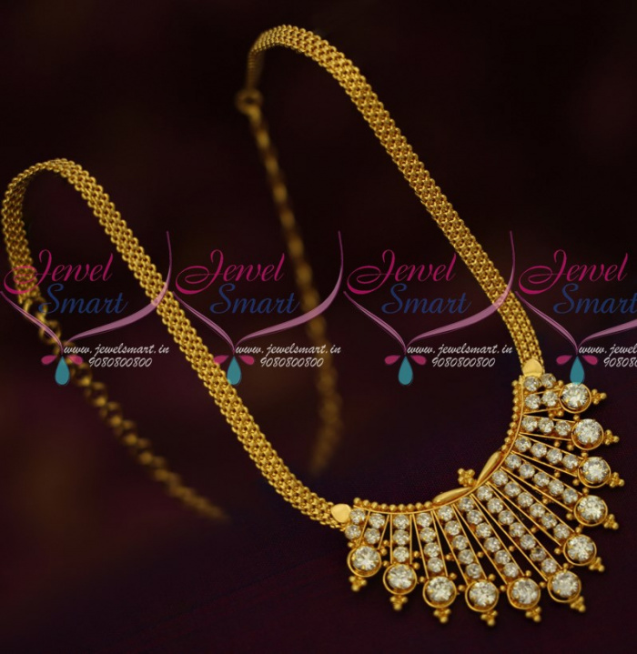 Gold chain store with white stones
