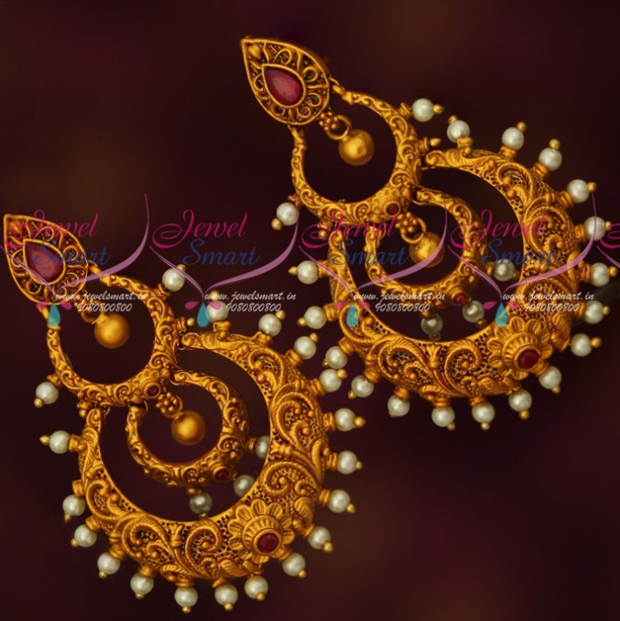 Statement Chandbali Earrings | Gold Polished 925 Sterling Silver