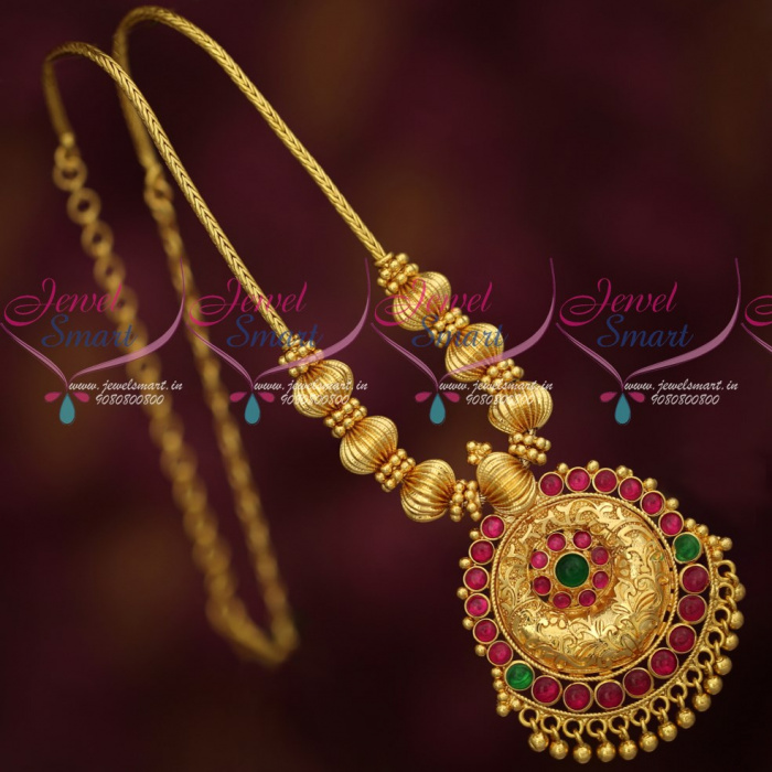 Buy Mansiyaorange Antique Gold Red Green Stone Floral Choker Necklace  Imitation Jewellery Set For Women Online at Best Prices in India - JioMart.