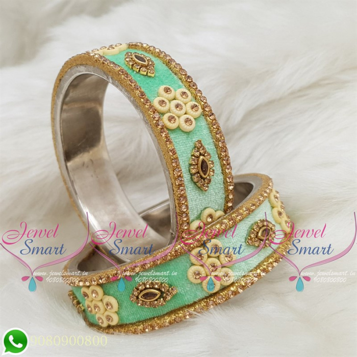 Green Colour Thread Bangles 2024