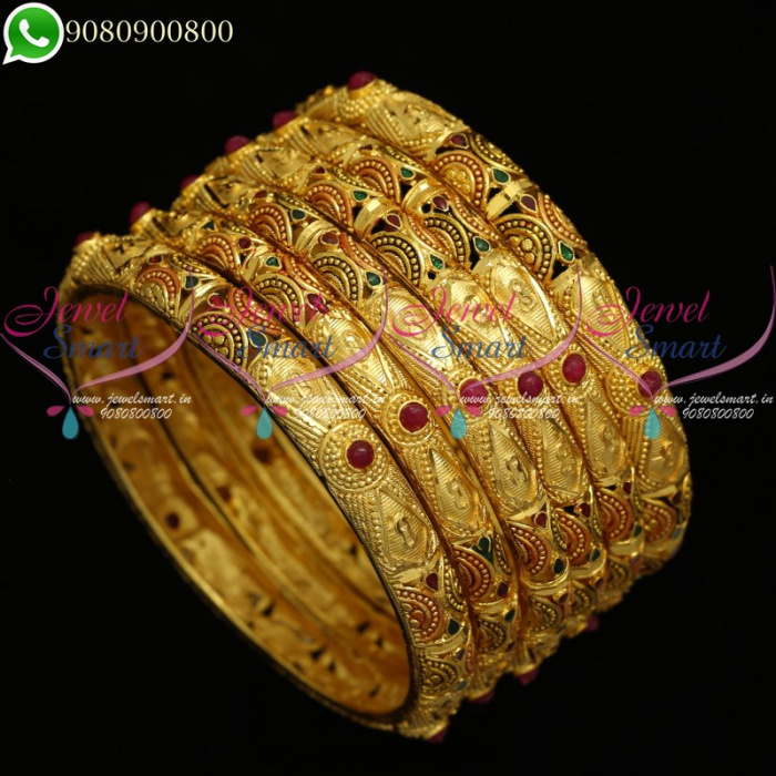 One gram gold online bangles price