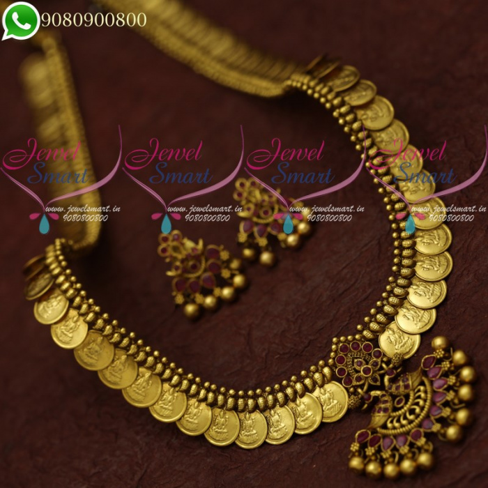 Temple Jewellery Kasumala Long Necklace Traditional Design Online Shop ...