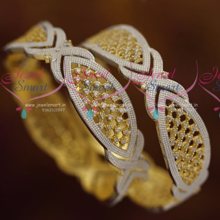Silver gold bangles clearance design