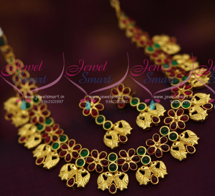 NL7313 Double Swan Annaparavai Design Kemp Fancy Necklace Ethnic