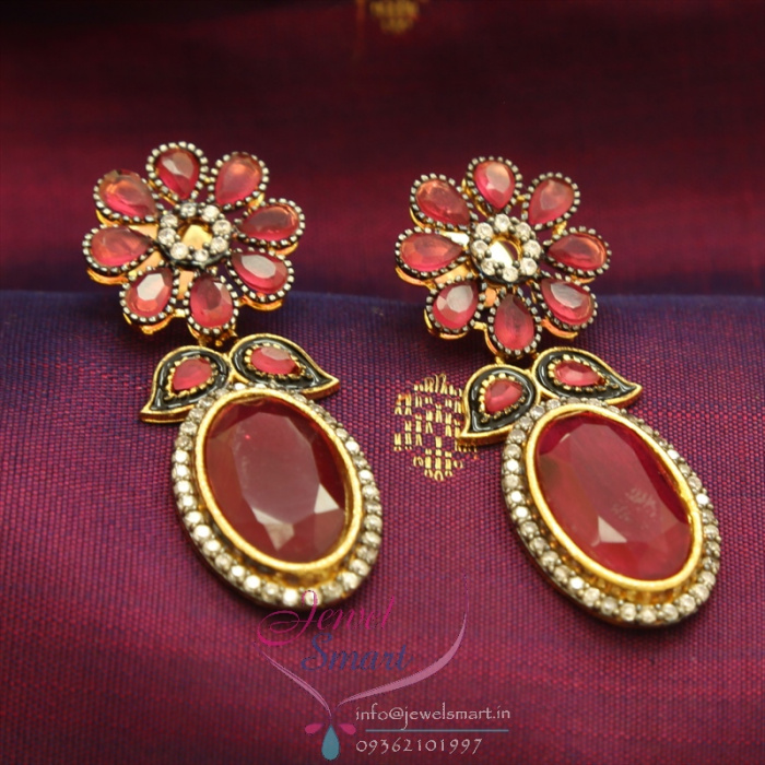 Top more than 126 ruby diamond earrings designs super hot