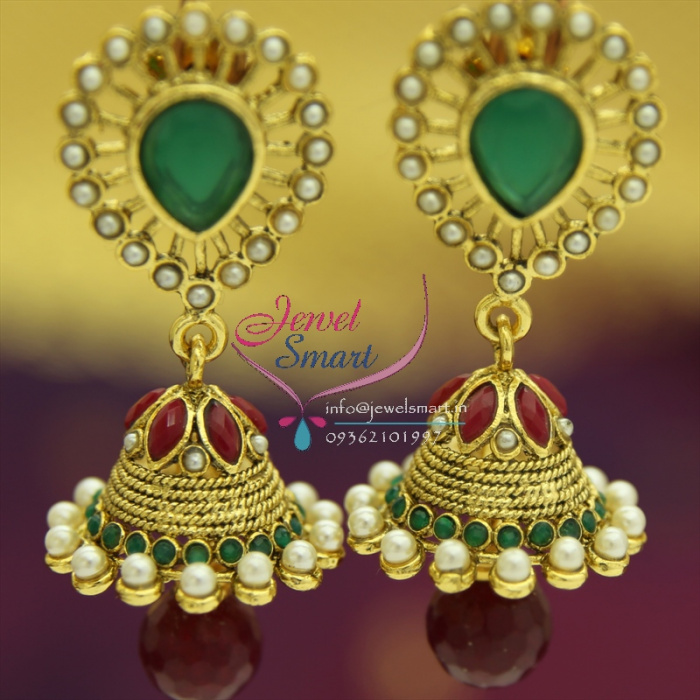 Flipkart.com - Buy Anish Maroon stylish partywear Elegant Bridal wedding  earrings for women & girls Alloy Drops & Danglers Online at Best Prices in  India