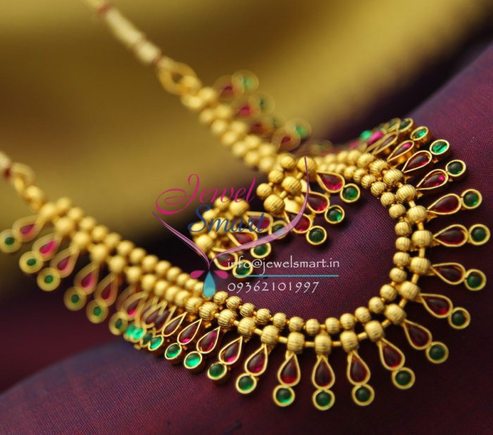 Latest kempu cheap necklace designs