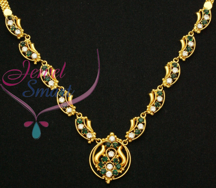 Multicolor 925 Silver With 22ct Gold Plated Necklace 226 at Rs 29030/piece  in Chennai