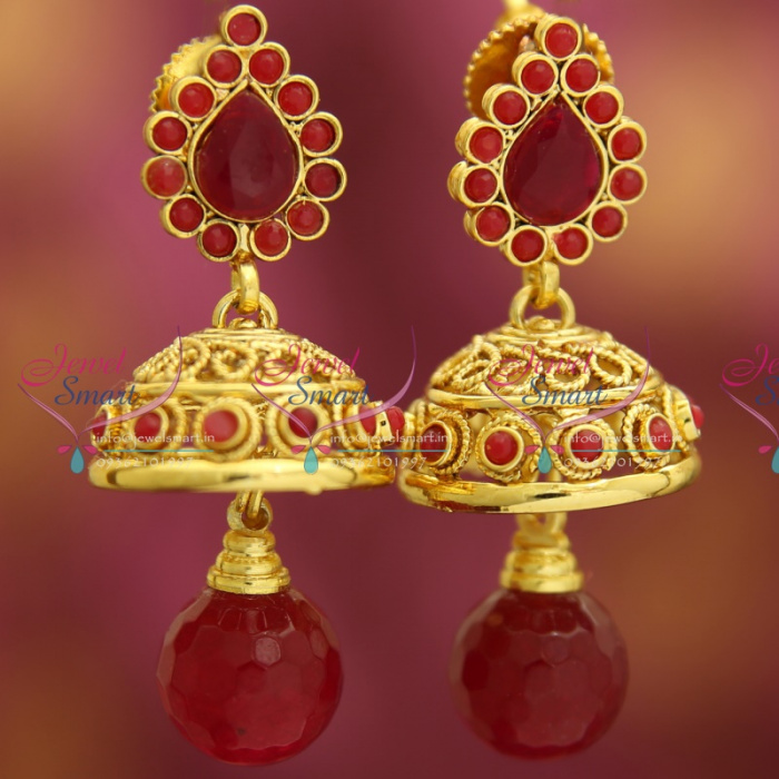 Light weight gold jhumka with price outlet