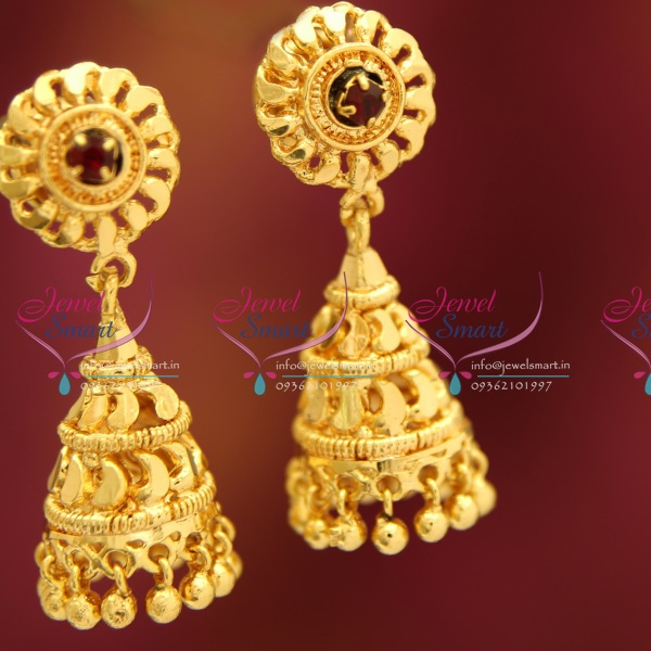 ES4119 Screw Back Lock Handmade Jhumki Earrings Light Weight