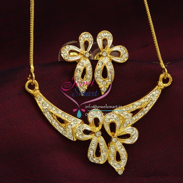 PE9800 Delicate Two Tone Gold Design Pendant Earrings Fancy Chain