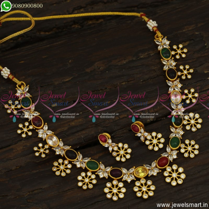 Shop Nazaqat Stone Necklace Online | 92.5 Gold Plated Stone Necklace  Collections – The Amethyst Store