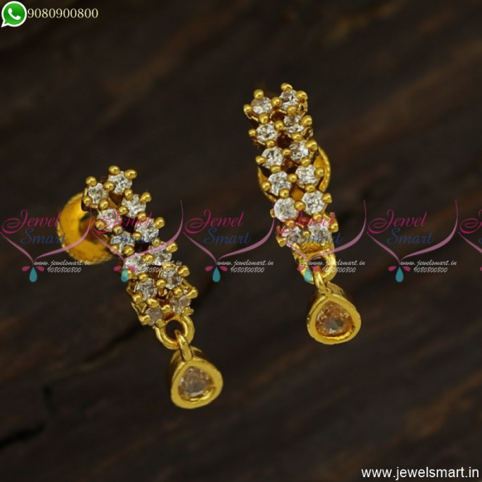 Trendy Gold Plated J Kammal Designs Latest Ear Studs for Women ER23606
