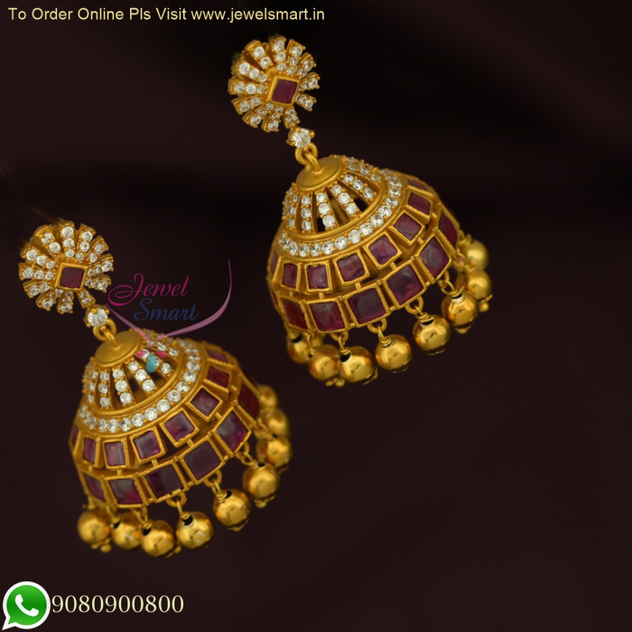 Httjewelry - Earrings | CZ Jhumka Earrings | CZ Jhumka Earrings