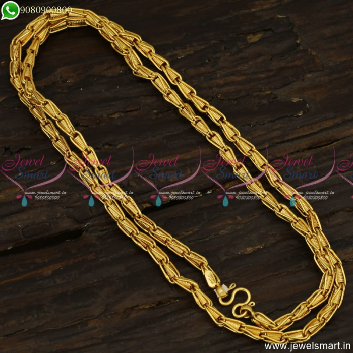 Different Unique Gold Plated Chains for Daily Wear Long Lasting Life C23525