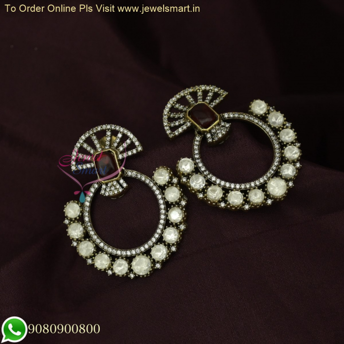 Flipkart.com - Buy RAJ JEWELLERY Traditional Wedding Grey Diamond Oxidized  big Jhumka Earrings for Girls Alloy Jhumki Earring Online at Best Prices in  India