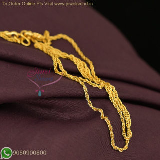 C13943 Twisted Design Daily Wear Gold Plated Chains Flexible Imitation Jewelry Online