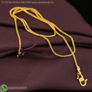 C13940 1.5 MM 18 Inches Thin Square Design Daily Wear Imitation Chains Copper Made Jewelry Online