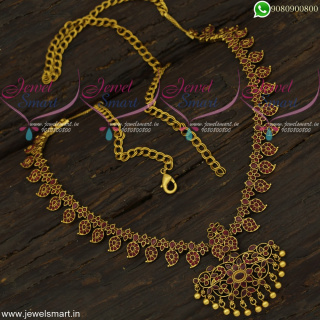 2 In One Hip Chain Latest Stone Vaddanam Chain Type Flexible Long Necklace