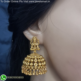Divine Temple Jhumka Earrings: Embrace Traditional Elegance with Style J25642