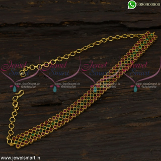 3 Line Kemp Stones Belt Bajuband Latest Vanki Designs For Wedding Online