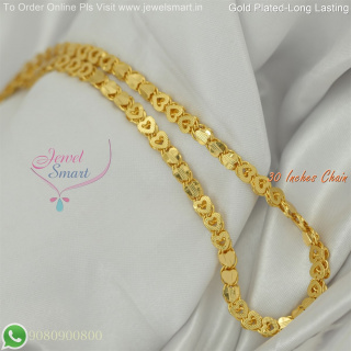 30 Inches Gold Plated Chains Fancy Design for Daily Wear – Long Lasting Colour Life, Premium Gold Polish