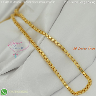 30 Inches Gold Plated Chains Fancy Design for Daily Wear – Long Lasting Colour Life, Premium Gold Polish