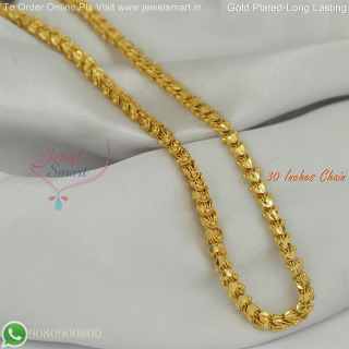 30 Inches Gold Plated Chains Fancy Design for Daily Wear – Long Lasting Colour Life, Premium Gold Polish CG9061