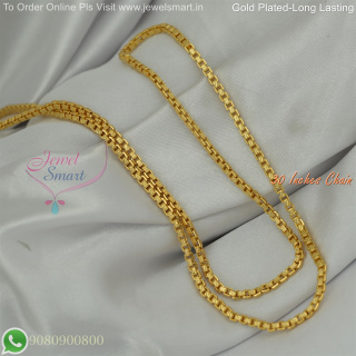 30 Inches Gold Plated Chains Fancy Design for Daily Wear – Long Lasting Colour Life, Premium Gold Polish CG9072
