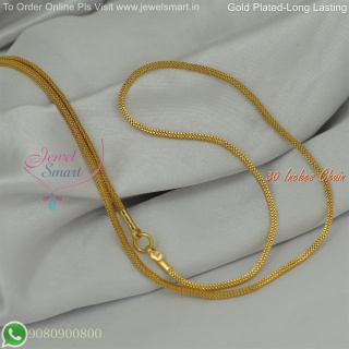 30 Inches Gold Plated Chains Fancy Design for Daily Wear – Long Lasting Colour Life, Premium Gold Polish CG9080
