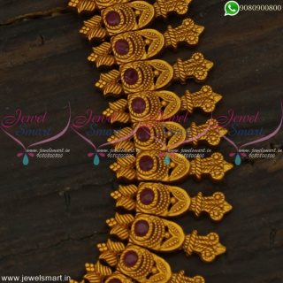 Admirable Long Necklace for Sarees Skillful Kerala Fashion Jewellery Online NL22256