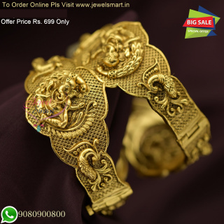 Temple Jewellery at Offer Antique Gold Design Bangles – Size 2.8 for Rs. 699 Only B26652