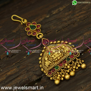 Antique Nethichutti Designs Gajalakshmi Temple Jewellery Maang Tikka New
