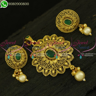 Antique Pendant Sets Low Price Artificial Jewellery Designs Online PS21015