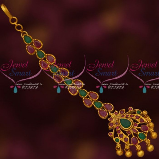 Beautiful Stone Maang Tikka Semi Precious Designer Jewellery Collections T14161A