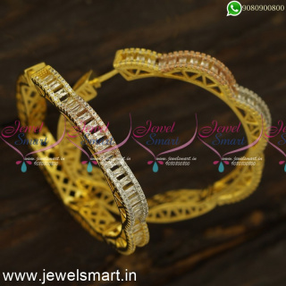 Bend Pattern Glowing Fashion Earrings Bali Form Gold Plated Jewellery ER24490